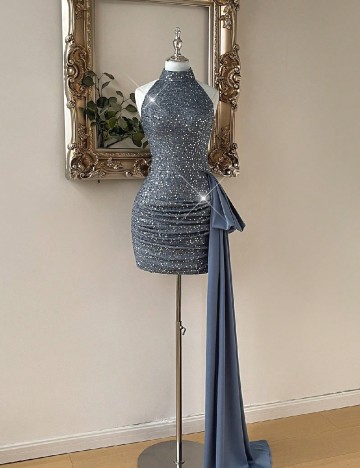 Rochie scurta SHEIN, albastru