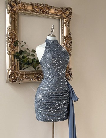 Rochie scurta SHEIN, albastru
