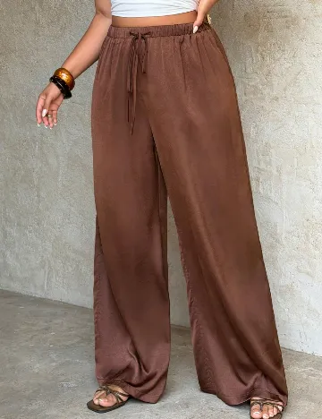 Pantaloni SHEIN CURVE, maro