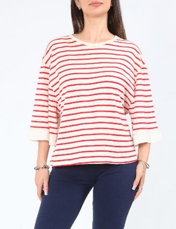 Bluza Zara, rosu/ecru