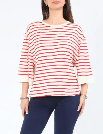 Bluza Zara, rosu/ecru