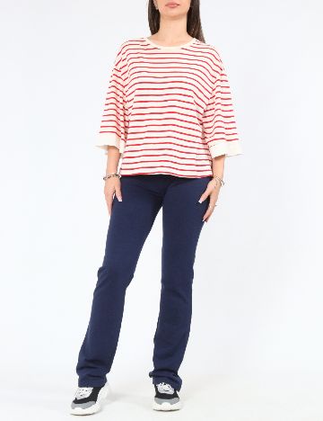 Bluza Zara, rosu/ecru