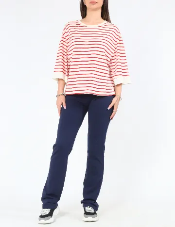 Bluza Zara, rosu/ecru
