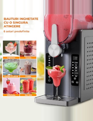 Masina Slushie, 6 Programe Automate,  Capacitate 2 L ACTION, negru