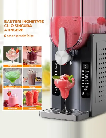 Masina Slushie, 6 Programe Automate,  Capacitate 2 L ACTION, negru