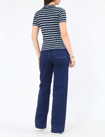 Tricou Zara, albastru/negru
