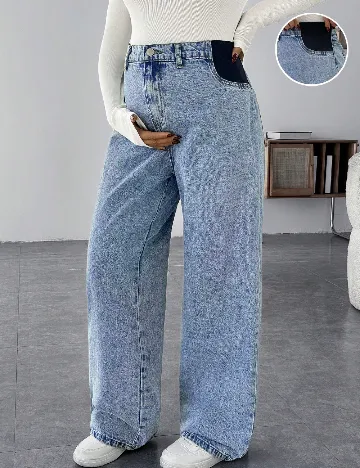Blugi SHEIN Maternity, albastru