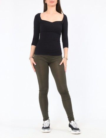 Colanti Bershka, verde inchis