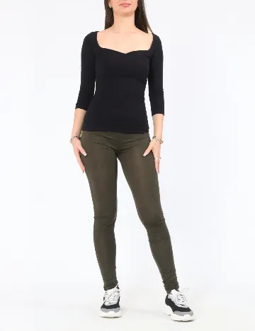 Colanti Bershka, verde inchis
