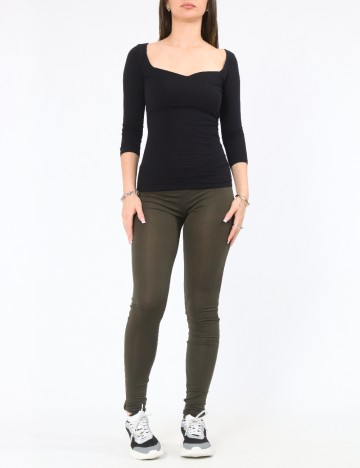 Colanti Bershka, verde inchis