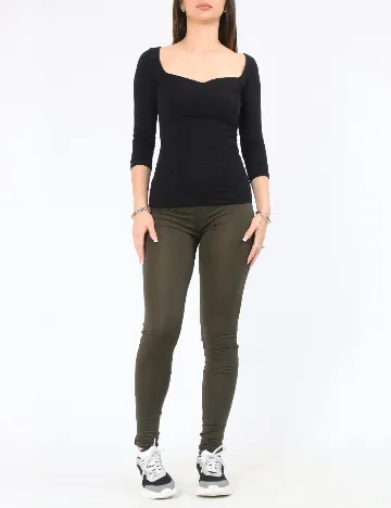 Colanti Bershka, verde inchis