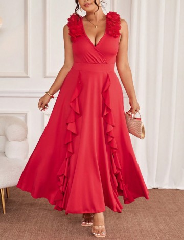 Rochie lunga SHEIN CURVE, rosu