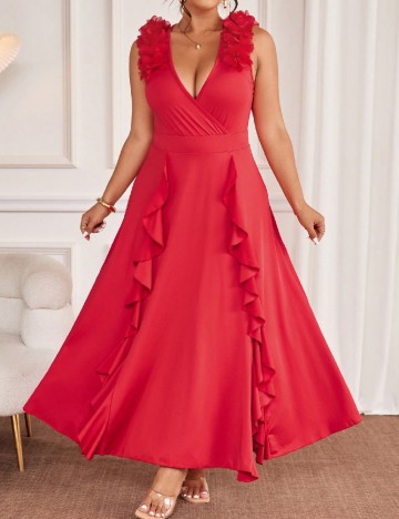Rochie lunga SHEIN CURVE, rosu
