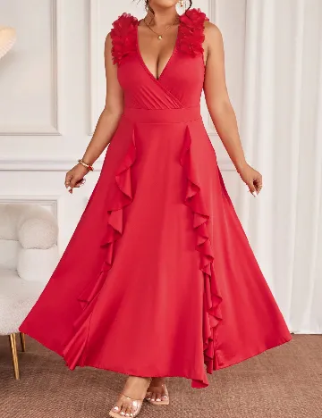 Rochie lunga SHEIN CURVE, rosu
