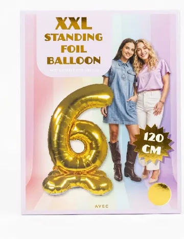 Balon XXL cifra 6, 120 cm AVEC, galben