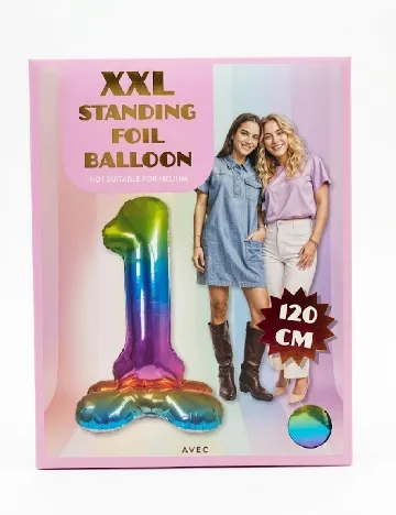 Balon XXL cifra 1, 120 cm AVEC, mix culori