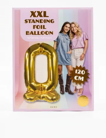 Balon XXL cifra 0, 120 cm AVEC, galben