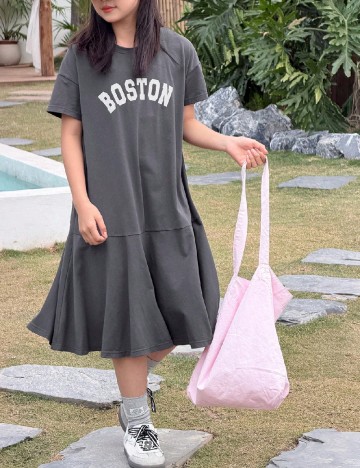 Rochie Shein Kids, gri inchis
