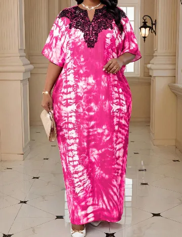 Rochie lunga SHEIN CURVE, roz