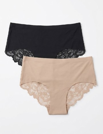 Set chiloti 2 perechi ACTION, negru/crem