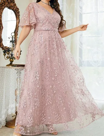 Rochie lunga SHEIN CURVE, roz