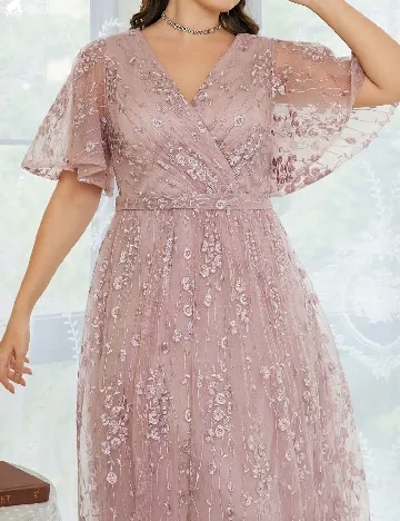 Rochie lunga SHEIN CURVE, roz