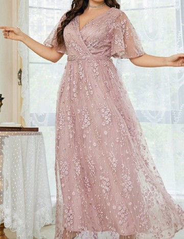 Rochie lunga SHEIN CURVE, roz