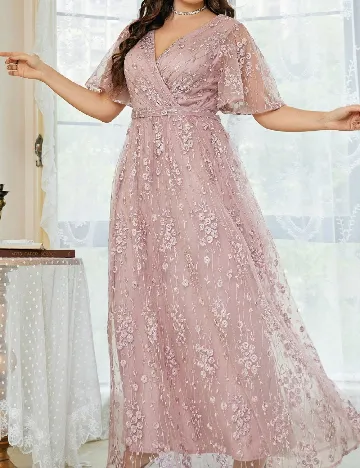 Rochie lunga SHEIN CURVE, roz