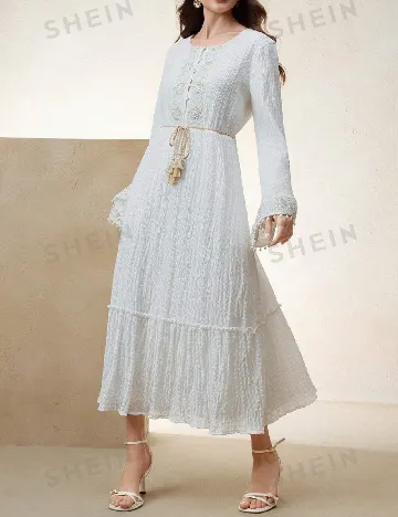 Rochie medie Anewsta, alb