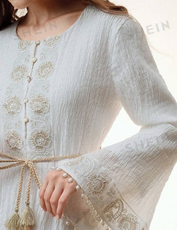 Rochie medie Anewsta, alb