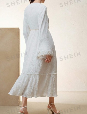 Rochie medie Anewsta, alb