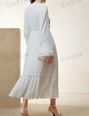Rochie medie Anewsta, alb