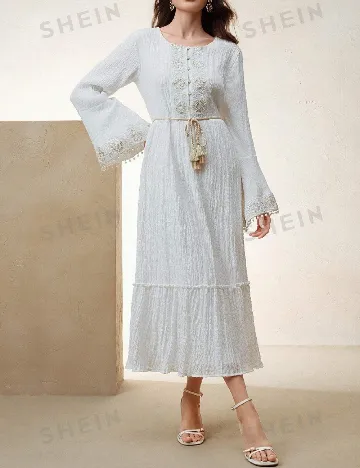 Rochie medie Anewsta, alb