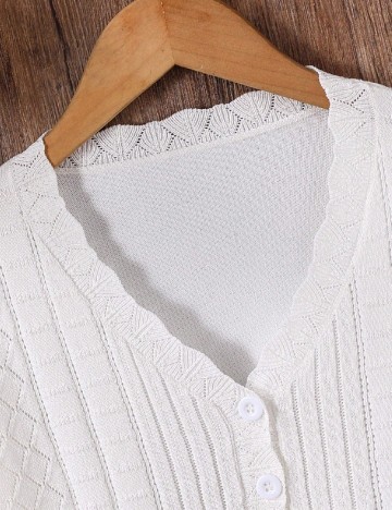 Cardigan Shein Kids, alb