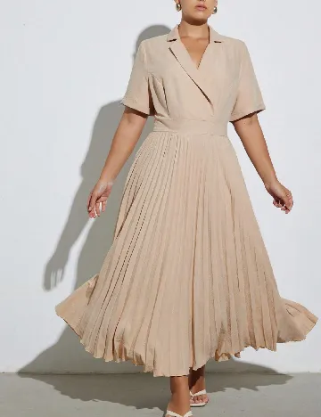 Rochie medie SHEIN CURVE, maro deschis