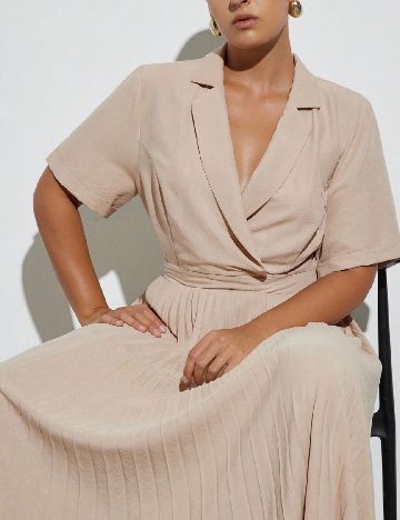 Rochie medie SHEIN CURVE, maro deschis