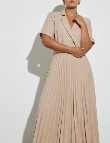 Rochie medie SHEIN CURVE, maro deschis
