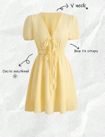 Rochie scurta SHEIN, galben