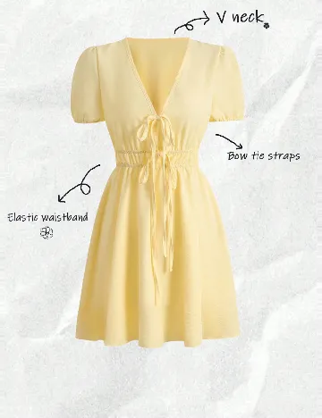 Rochie scurta SHEIN, galben