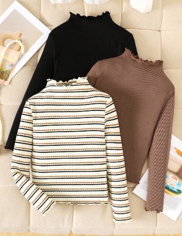 Set bluze 3 bucati Shein Kids, mix culori