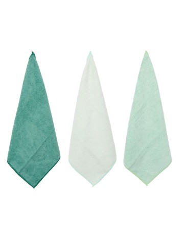 Set lavete microfibra 3 bucati Spargo, verde
