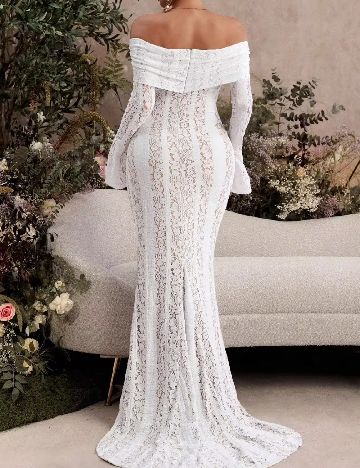 Rochie lunga SHEIN Maternity, alb