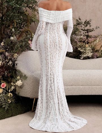 Rochie lunga SHEIN Maternity, alb