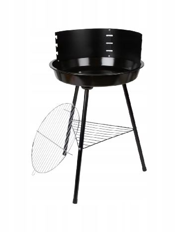 Gratar pe carbune BBQ TIME, negru