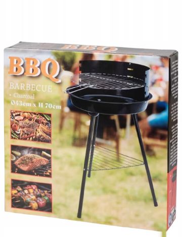 Gratar pe carbune BBQ TIME, negru