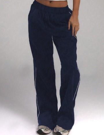 Pantaloni Shein Kids, bleumarin inchis