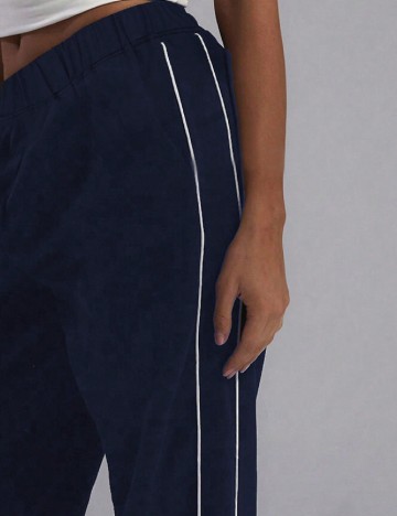 Pantaloni Shein Kids, bleumarin inchis