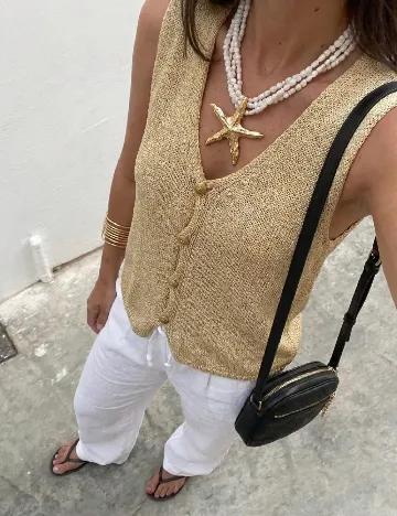 Top SHEIN, auriu