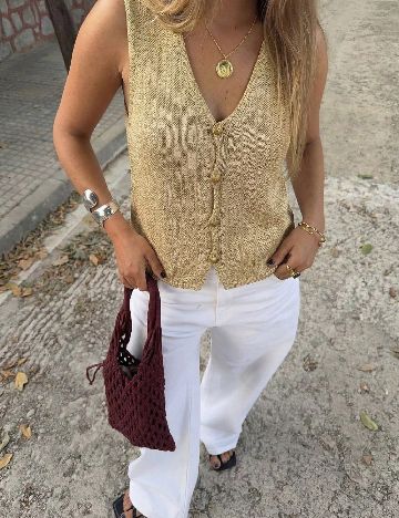 Top SHEIN, auriu