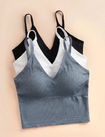 Set bustiere 3 bucati SHEIN, mix culori
